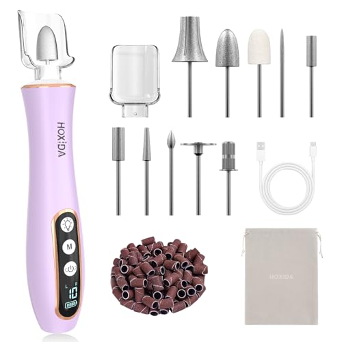 Professional Manicure Pedicure Kit with 360¡Æ LED Light&10 Speeds&Memory Mode with Case, Cordless Electric Nail Drill, Pedicure Tools for feet,Hand Foot Care Nail File for Thick Nail Toenail Cuticle