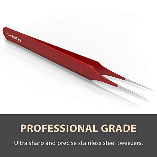 Ingrown Hair Tweezers 5 Pack - Pointed Tip Stainless Steel Precision Grooming
