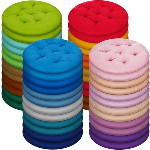 48 Pack Round Floor Pillows 15.7 Inch Flexible Seating Cushions for Home & Classroom