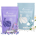 Hard Wax Beads, 2-Pack: 1lb Lavender for Coarse Hair Full Body, 1lb White for All Hair Types Face, Eyebrows, Brazilian Bikini, Legs, Underarms