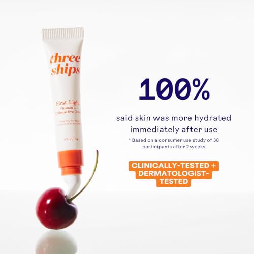 Three Ships Vitamin C & Caffeine Eye Cream with Cooling Ceramic Tip 0.5oz