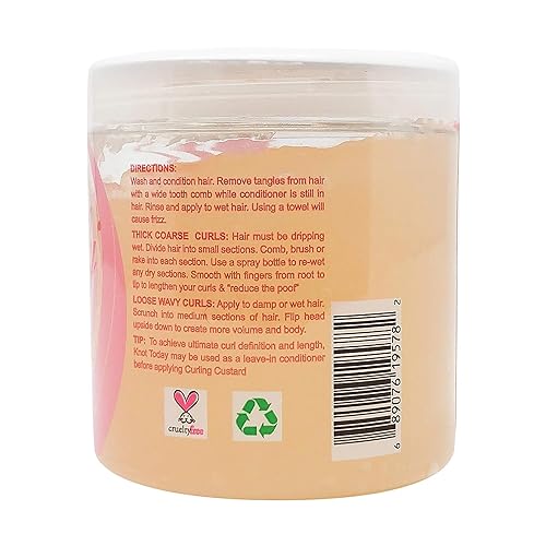 Kinky Curly Curling Custard Natural Styling Gel 8oz - Pack of 3