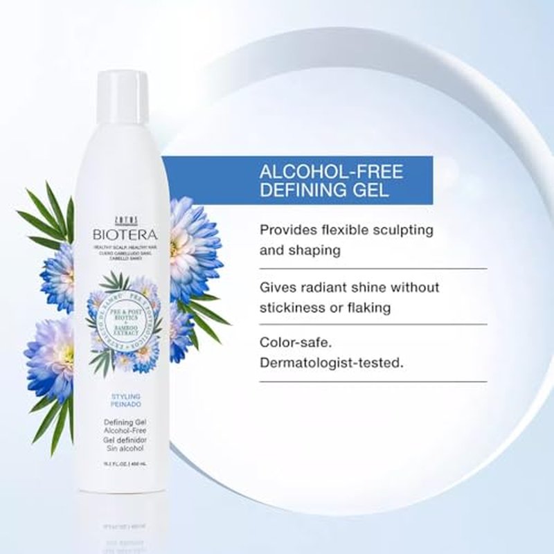 BIOTERA Styling Defining Gel Alcohol-Free | Flexible Sculpting & Shaping | Radiant Shine | No Stickiness or Flaking | Vegan & Cruelty Free | Paraben Free | Color-Safe