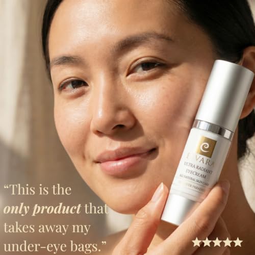 Eavara Organic Eye Cream 1oz for Dark Circles, Fine Lines & Puffiness - Natural Anti-Aging Serum