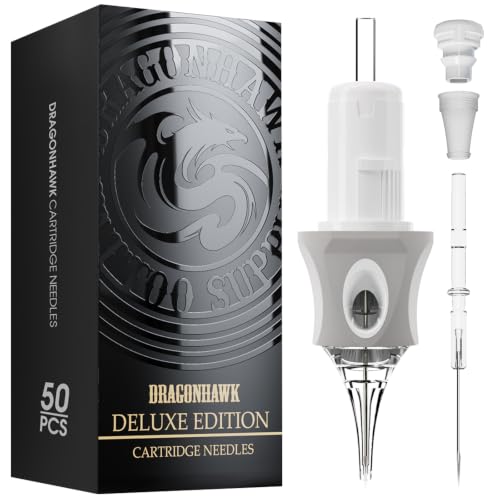 Dragonhawk Glide 1003RL Tattoo Cartridge Needles - Professional, Durable, Universal Fit - Variation of THIS listing