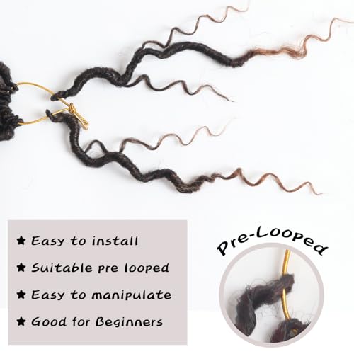 Goddess Locs Crochet Hair 8 Inch - T30, 9 Packs, Curly Ends, Lightweight & Natural