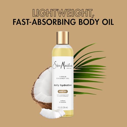 Shea Moisture Hydrating Body Oil 2-Pack with Coconut & Shea Butter, Lightweight Moisturizer