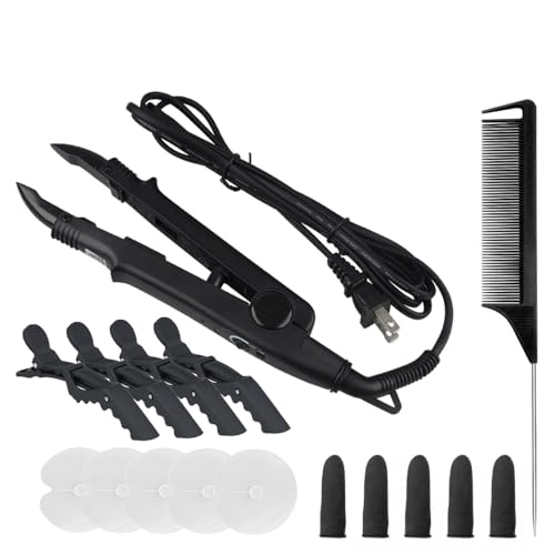 Hair Extension Tool Kit with Heat Connector & Comb for Fusion & Weft Extensions