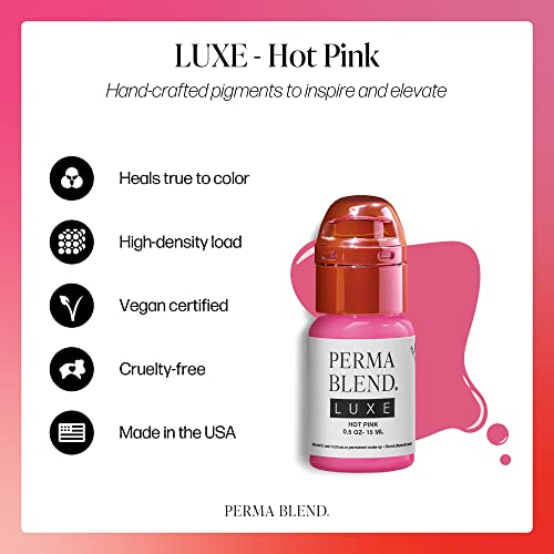 Bright Pink Microblading Lip Ink for Permanent Lip Color - Vegan, 0.5 oz