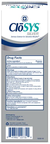 CloSYS Silver Healthy Teeth Oral Rinse - 32 Fl Oz Pack of 2