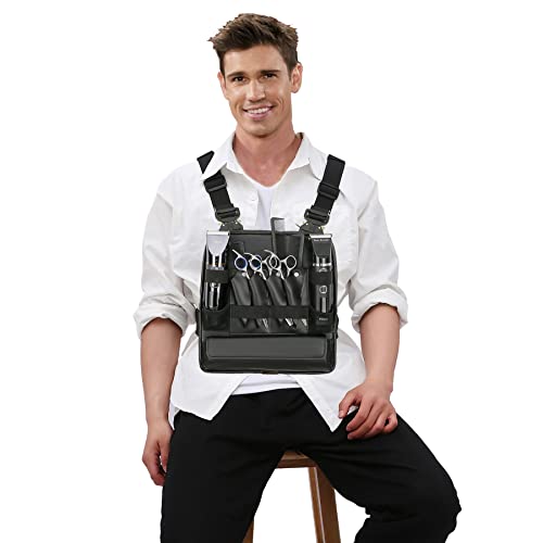 Leather Fashionable & Functional Chest Rig Bag for Barbers, Stylish Haircut Tools Storage Chest Bag for Barber