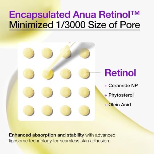 ANUA Retinol Serum for Skin Texture & Pore Refinement, 1 fl oz