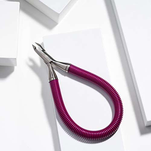 Tweezerman Grip & Snip Spiral Spring Cuticle Nipper - Assorted Colors, 2.5 x 1 x 6 in