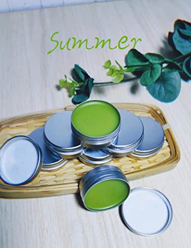 48 Pack 2 oz Aluminum Lip Balm Tins with Screw Lid - Multi-Purpose Containers