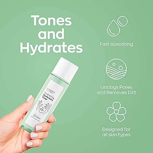 Elizabeth Mott Hydrating Hyaluronic Toner - 2?in?1 Serum & Toner Hyaluronic Acid & Antoxyl Extract - Lightweight Korean Skincare for Hydration, Pore Minimizer & Glow ? Vegan & Cruelty-Free, 150?ml