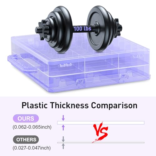 Beloving 2-Pack Purple Nail Polish Organizer Case - Holds 48 Bottles with Adjustable Dividers