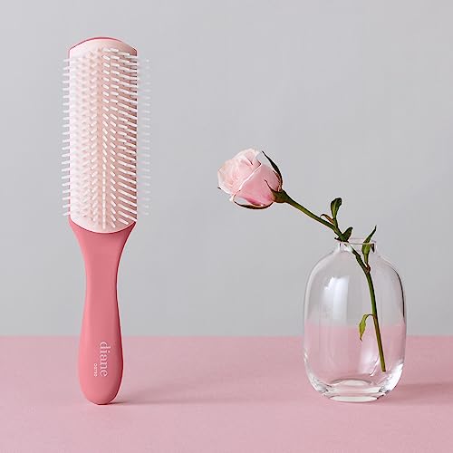 Diane Pro Nylon Pin Styling Hair Brush for Detangling, Separating, Shaping and Defining Wet Thick or Curly Hair, Glides Through Tangles with Ease (Pack of 2)