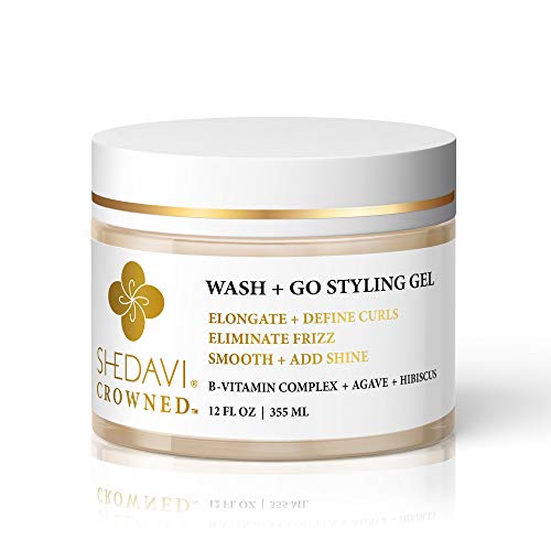 Shedavi Natural Curl Defining Gel for Unisex Hair - Anti-Frizz, Wash & Go