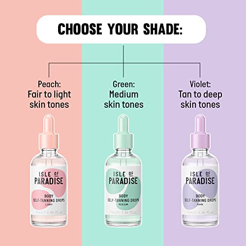 Self Tanning Face & Body Drops - Medium, Light Variant, 2.54 Fl Oz