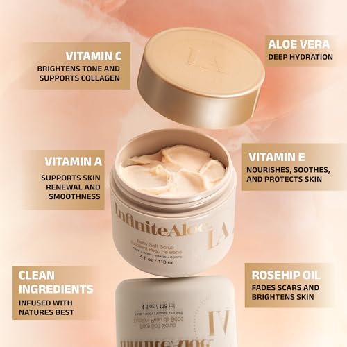 InfiniteAloe Baby Soft Scrub BSS – Aloe Vera Face & Body Exfoliator 4oz