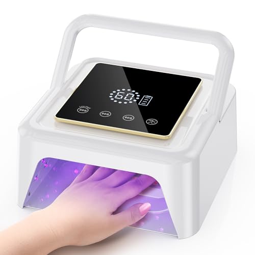 Cordless UV Nail Lamp 108W with Touch Screen - White
