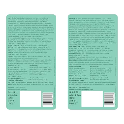 Plix Rosemary Sulfate-Free Daily Shampoo for All Hair Types 6.76 fl oz