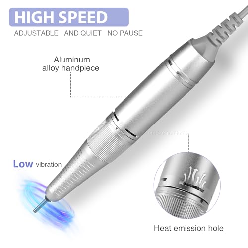 Rechargeable Cordless Nail Drill Machine 30000RPM with LCD Display for Acrylic Gel Nails