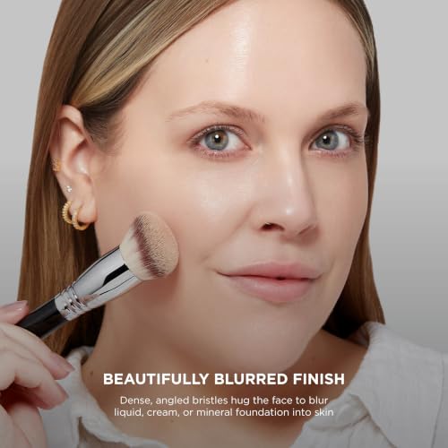 Dense Angled Foundation Makeup Brush - Medium to Full Coverage Blending Tool