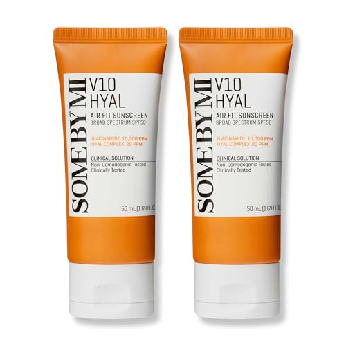 SOME BY MI V10 Hyal Air Fit Sunscreen SPF 50 Pack of 2 - Korean Sensitive Skin UV Protection