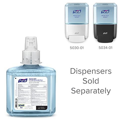 PURELL Brand HEALTHY SOAP 0.5% BAK Antimicrobial Foam, Lightly Fragranced, 1200 mL Refill for PURELL ES4 Manual Soap Dispenser (Pack of 2) - 5079-02 - Manufactured by GOJO, Inc.