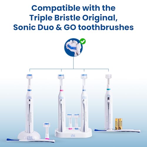 Triple Bristle Replacement Brush Head Refills | Innovative 3 Design