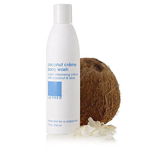 LATHER Coconut Cr?me Body Whip, 7 Ounce + Coconut Cr?me Body Wash, 8 Fl Oz Bottle | Gentle & Natural Coconut Body Wash + Moisturizer