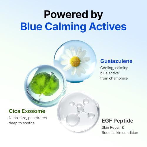 EGF Blue Calming Toner Pad - Cooling & Redness Relief, 60 Pads