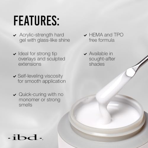 IBD LED UV Builder Gel Milky White - Nail Extensions & Sculpting, 2 oz