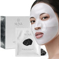 NUNA Volcanic Ash Hydrogel Face Masks with Smile Line Patches ? Korean Glass Skin Detox & Deep Hydrating Jelly Mask with Hyaluronic Acid, Ceramides ? Overnight Moisturizing + Purifying Care, 7 Sheets