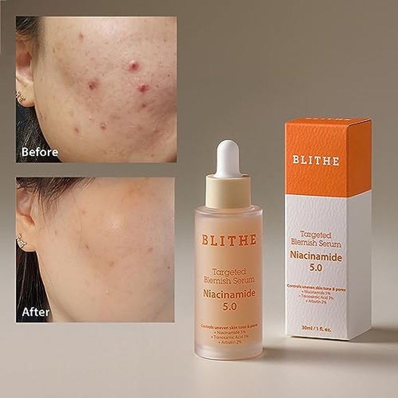 BLITHE Dark Spot Corrector & Tightening Serum Bundle Set, Niacinamide 5% and Pressed Serum Tundra Chaga, Best Korean Skincare