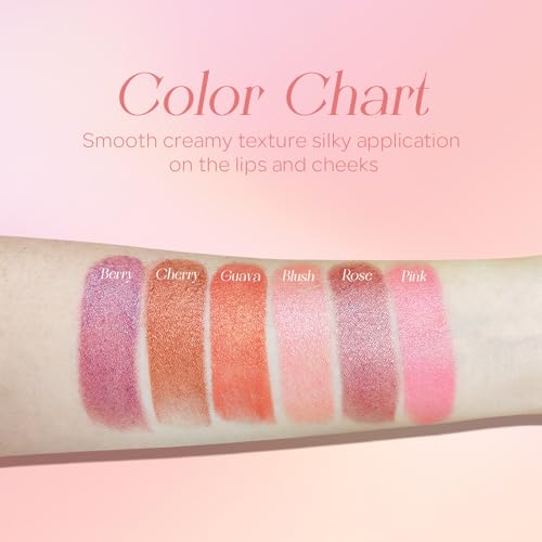 Mineral Color Balm, SPF 35 Multi Color Stick for Lips, Cheeks& Eyes, Blendable Creamy Lightweight Formula, Buildable Shimmer Finish, Multiuse Makeup Stick, Blush