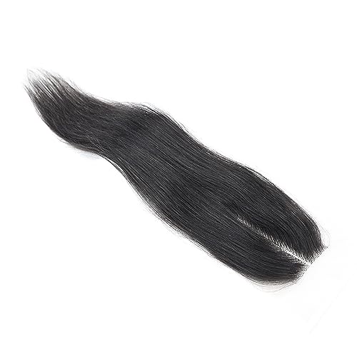 14-Inch Brazilian Virgin Human Hair Lace Closure Middle Part - Natural Black