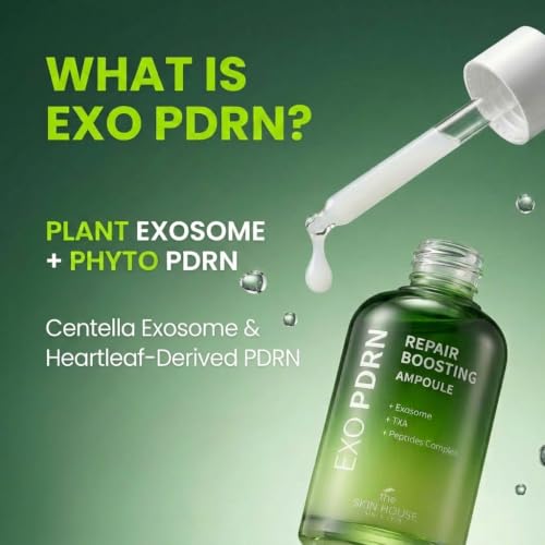 The Skin House Plant PDRN Ampoule Serum with Exosome & Tranexamic Acid, Vegan Skin Brightening & Hydrating Treatment