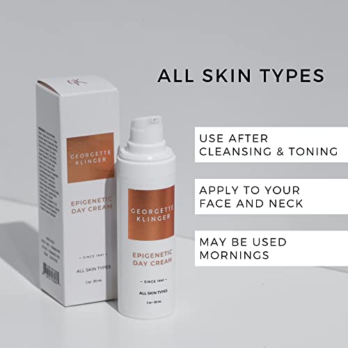 Georgette Klinger Epigenetic Day Face Cream - Anti-Aging Moisturizer with Hyaluronic Acid & Saffron, 1 oz