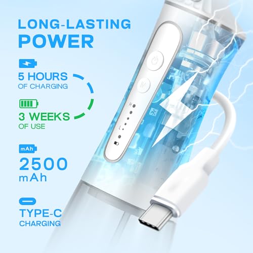 Cordless Water Dental Flosser with 5 Modes & 300ML Tank – Rechargeable Oral Irrigator for Teeth & Gums