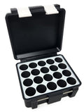Black/White 20x 10ml Vial Storage Cases, Freezer Safe Hard Shell Organizer