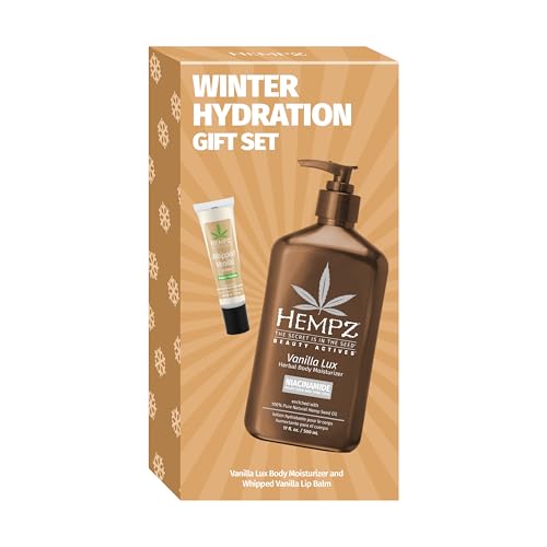 Hempz Winter Vanilla Hydration Gift Set with Lip Balm & Body Lotion