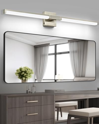 OKELI 40 Inch Dimmable Bathroom Vanity Light Fixture - Brushed Nickel Variation