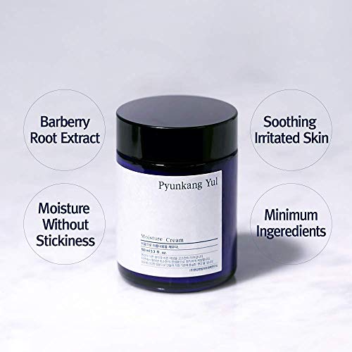 Pyunkang Yul Moisture Cream 3.3 Fl Oz - Natural Facial Moisturizer for Dry & Sensitive Skin