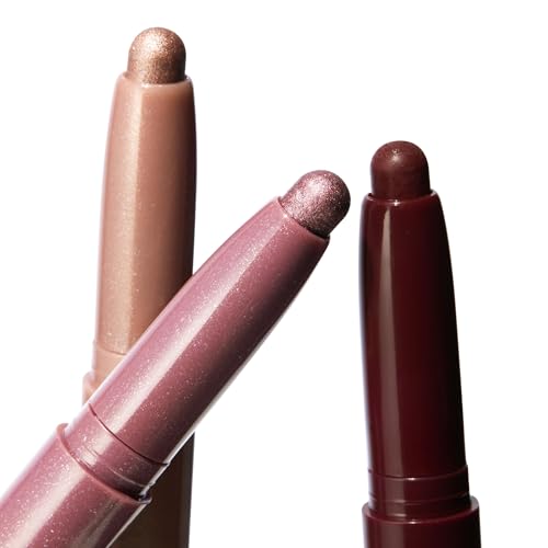 ColorPop Rose Goals Eyeshadow Stick Set - Matte & Metallic Vegan & Cruelty-Free Makeup Kit - Socialite, Next Spot, Plum Tart Variations