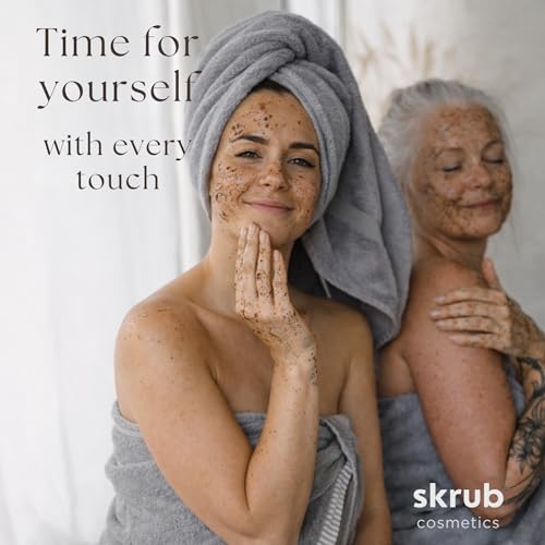 Body Scrub for Dry Skin ? Pear & Apricot Coffee Exfoliating Body Scrub, Extra Grit Water-Free Formula | Vegan | 8.11 oz | SKRUB Cosmetics