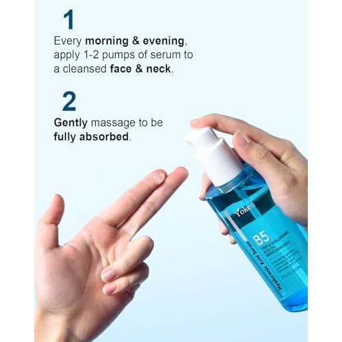 EWG Verified Hyaluronic Acid Serum for Face 8 + 2 fl oz, Vitamin B5 & Triple Pure Hyaluronic Acid 2%, hydrating Facial Serum for refined texture Hydrating Serum Plump Dry Skin Fragrance-Free