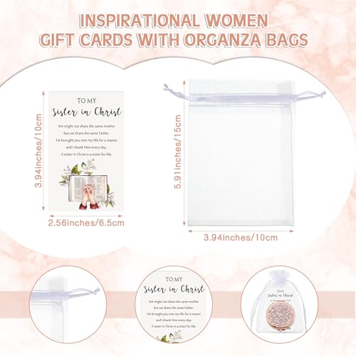 Christian Graduation Gifts for Women - Sister in Christ Compact Mirror Set (Multicolor, 10 Pack)