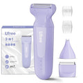Ufree 3-in-1 Women's Electric Razor with Ceramic Blades, IPX7 Waterproof Bikini Trimmer for Women, Pubic Hair Trimmer, Cordless Rechargeable Shaver for Legs, Armpit, Valentine's Gifts for Her